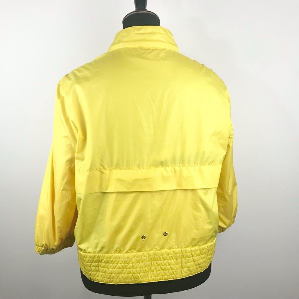 Sean John Lemon Yellow Nylon Zip Up Crop Jacket - Picture 4 of 16